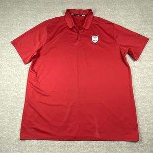 Nike Mens Red Dri Fit‎ Short Sleeve "Grip It and Rip It" PoloSize XXL